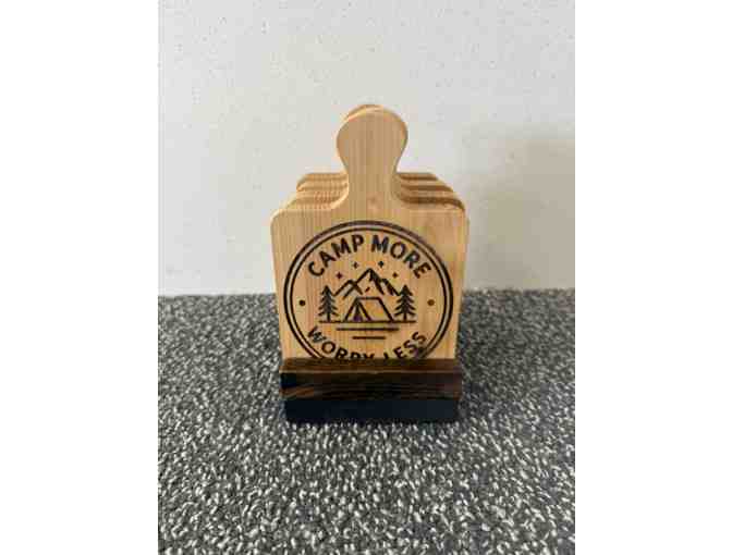 4 Wooden Custom Coasters - Photo 1