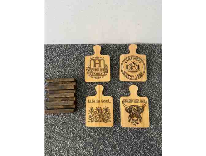 4 Wooden Custom Coasters - Photo 2