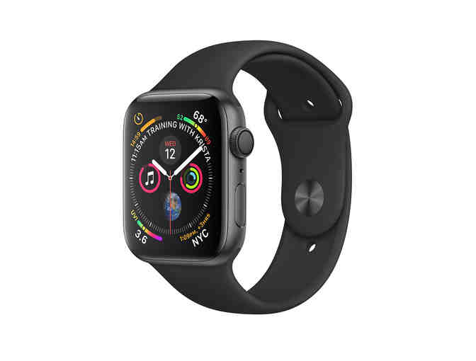 Apple Watch Series 4 (Space Gray Aluminum Case, Black Sport Band 44mm) - Photo 1