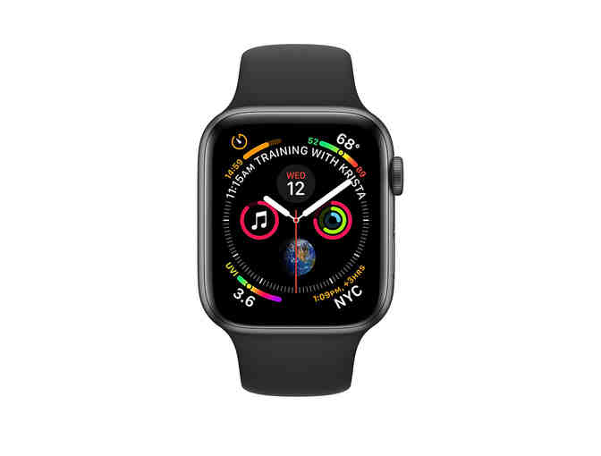 Apple Watch Series 4 (Space Gray Aluminum Case, Black Sport Band 44mm) - Photo 2