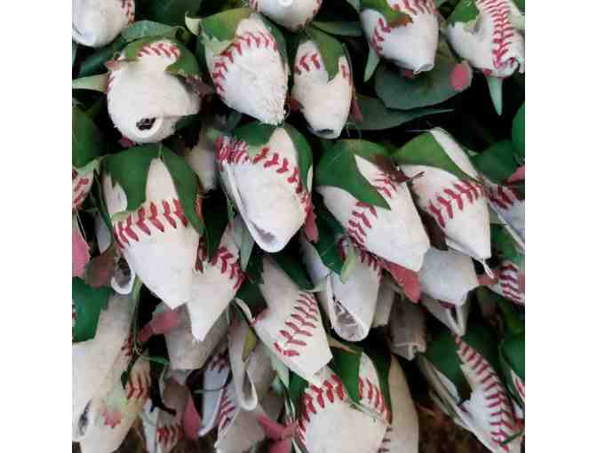 One Dozen Baseball Roses