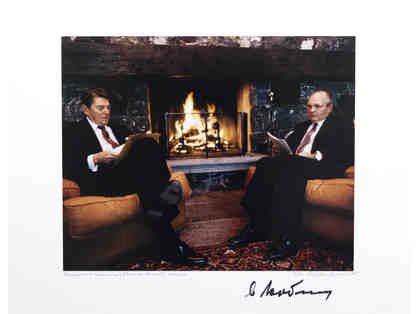 Reagan with Gorbachev - Signed by Gorbachev and David Hume Kennerly
