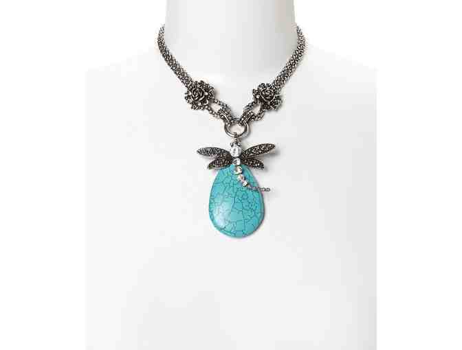 Dragonfly Statement Turquoise Necklace