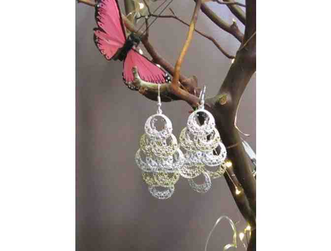 Silver & Gold Chandelier Earrings