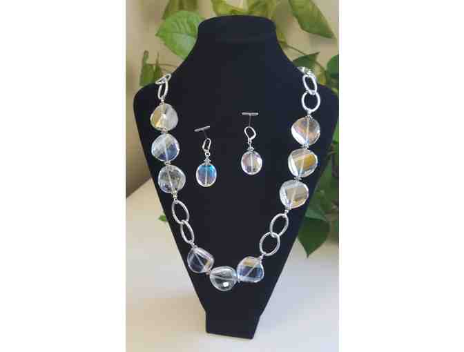 Glass Crystal Necklace & Earrings