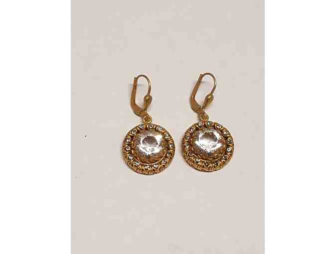 Round Sparkly Cluster Earrings