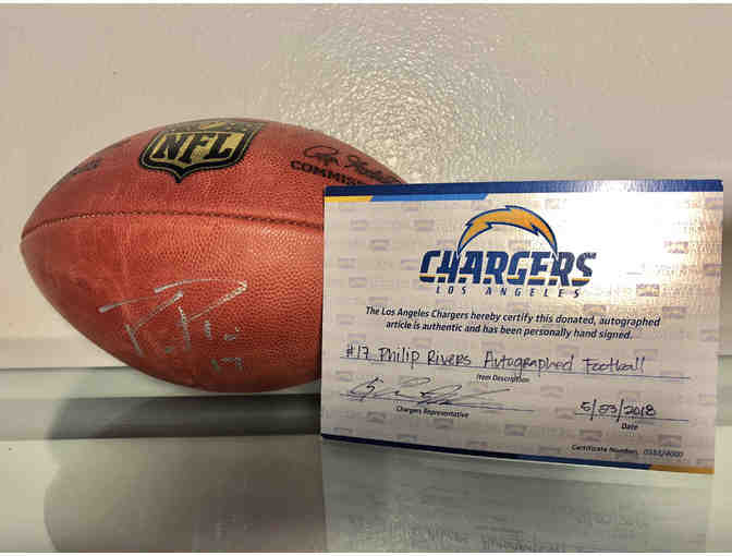 Philip Rivers Memorabilia - Autographed Football - Go Chargers