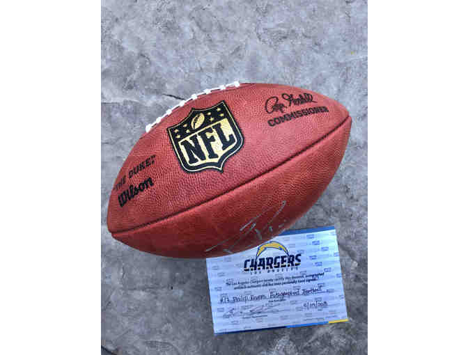 Philip Rivers Memorabilia - Autographed Football - Go Chargers