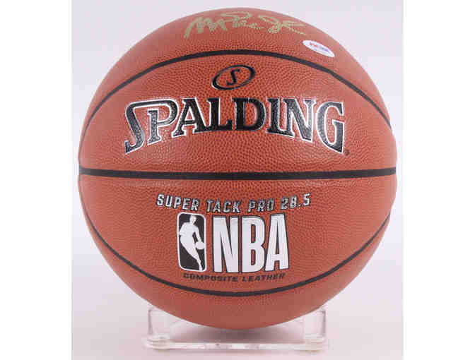 Magic Johnson Signed & Authenticated Official NBA Basketball with Display Case