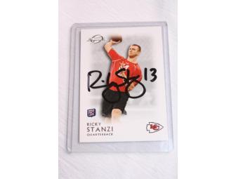 Ricki Stanzi Autographed Football and Rookie Card