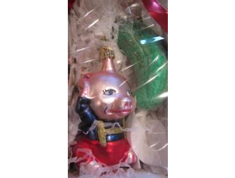 Set of Eight Glass Holiday Ornaments