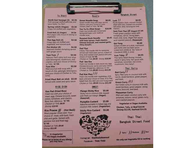 Thai Thai $30 Gift Certificate