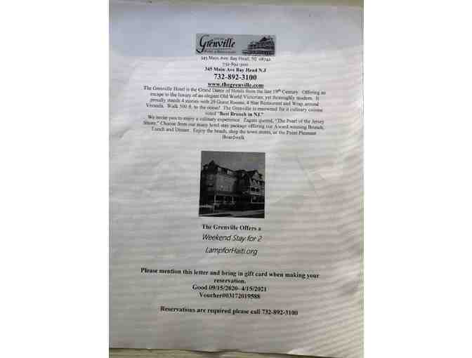 Weekend at The Grenville Hotel, Bay Head NJ