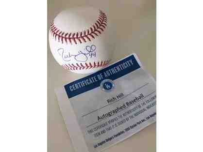 Dodger Rich Hill Autographed Baseball (P)