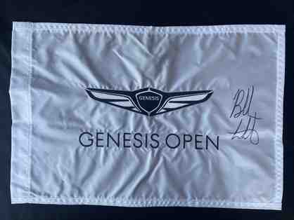 Genesis Open Flag autographed by 2018 Champion Bubba Watson