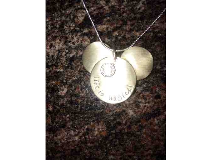 'Life is Magical' Mickey Mouse Pendant with Swarovski crystal