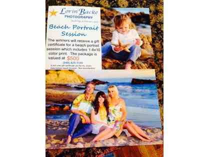 $500 Beach Portrait Session from Lorin Backe Photography including 8x10 color print