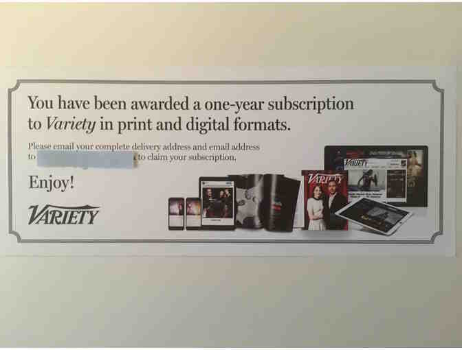 One-Year Subscription to Variety - Print and Digital
