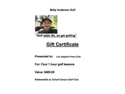 Private Golf Lessons With Betty Anderson