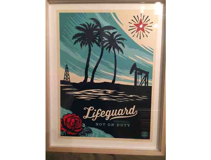 Shepard Fairey - 'Lifeguard Not on Duty' - signed & framed lithograph