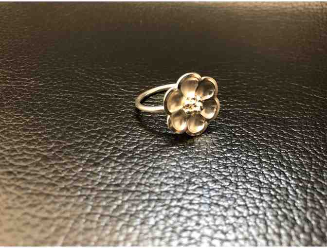 Georg Jensen Vintage Sterling Silver Flower Ring