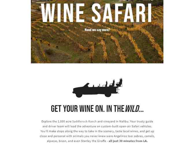 Malibu Wine Safari for Two (2) - Explore Saddleback Ranch + Wine Tasting