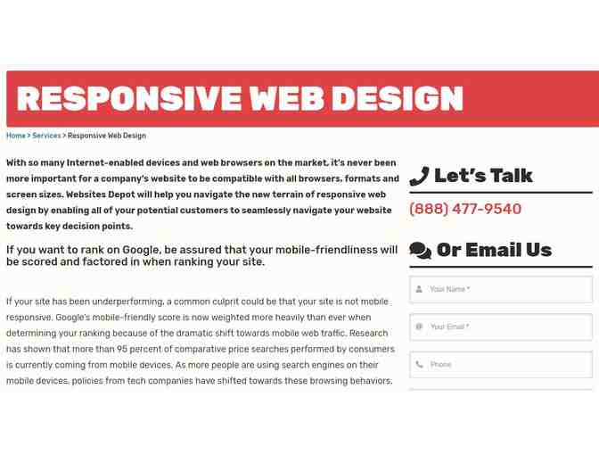 Website Depot - Informational Website Design (up to 10 pages)