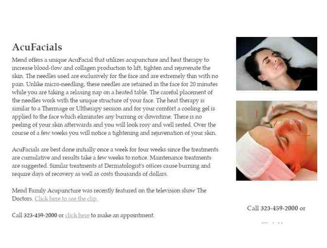 Mend Family Acupuncture & Healthcare - Acufacial
