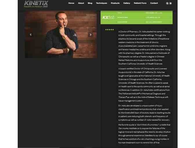 Kinetix 365 - Chiropractic, Acupuncture & Nutritional Therapy - One-Hour Session