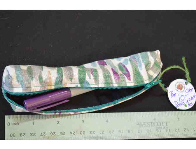 Handmade Pen/Cosmetic Case - Petals on the Water #2