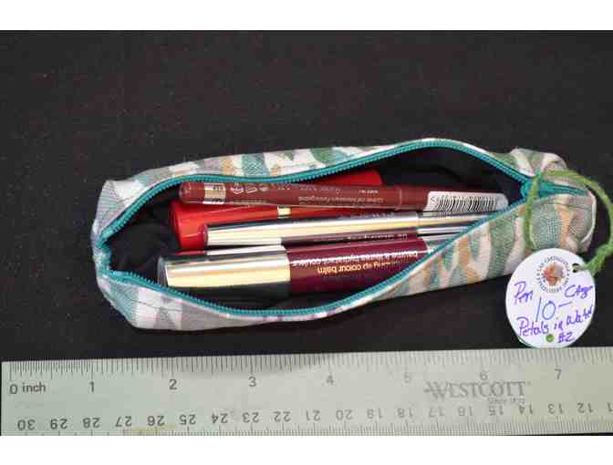 Handmade Pen/Cosmetic Case - Petals on the Water #2