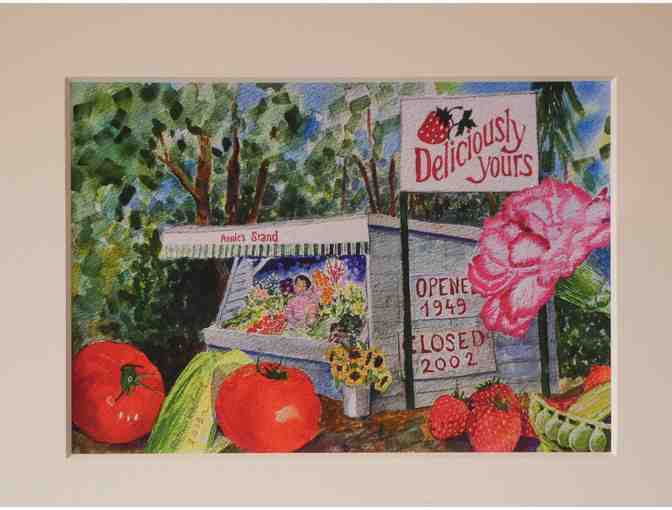 'Annie's Stand,' Signed Watercolor Print - Photo 1