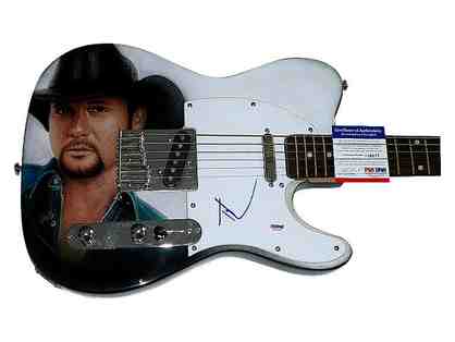Tim McGraw Autographed Airbrushed Guitar UACC RD COA PSA