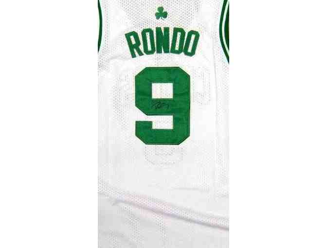 4 Celtics Tickets and Autographed Rajon Rondo Game Jersey