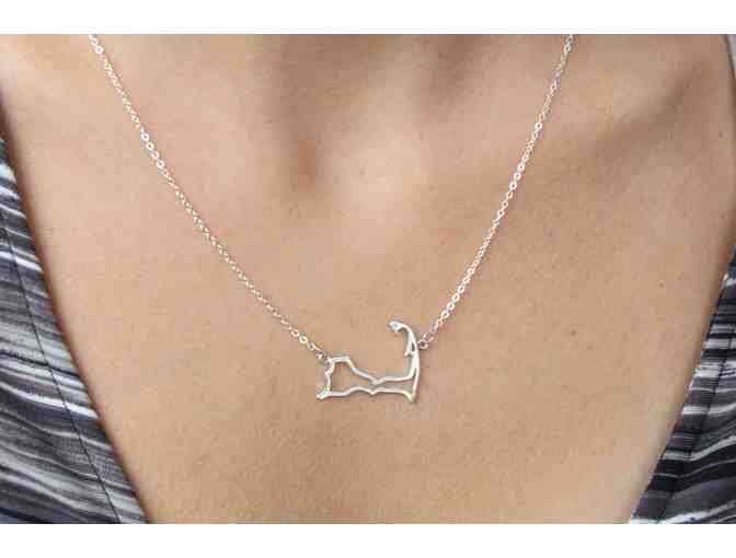 Cape Cod Outline Necklace - Silver