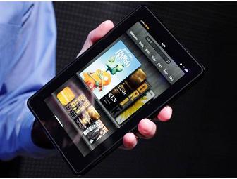 Amazon Kindle Fire Tablet + Leather Cover