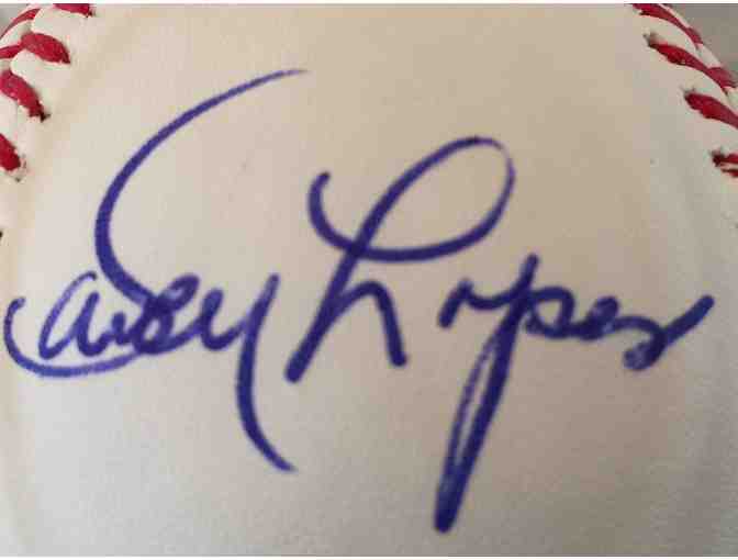 Signed Major League Baseball by Steve Garvey, Bill Russell, Ron Cey, Davey Lopes