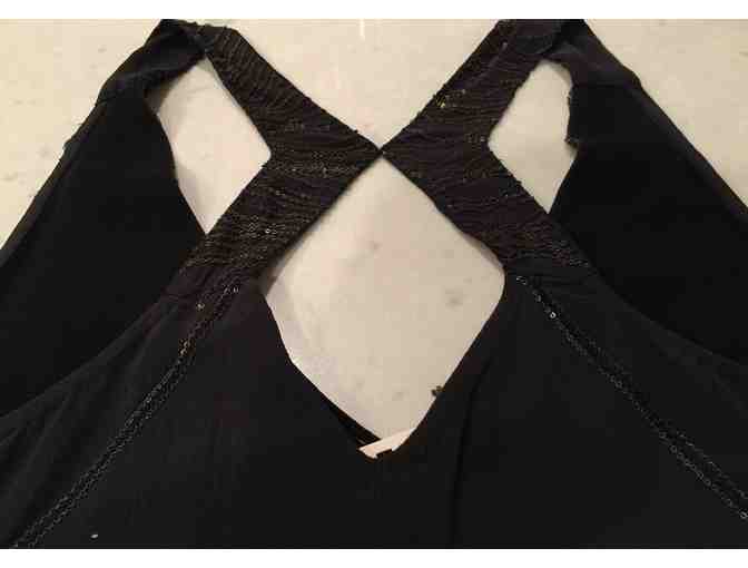 Black Shay Chain Silk Top by Ramy Brook Size S