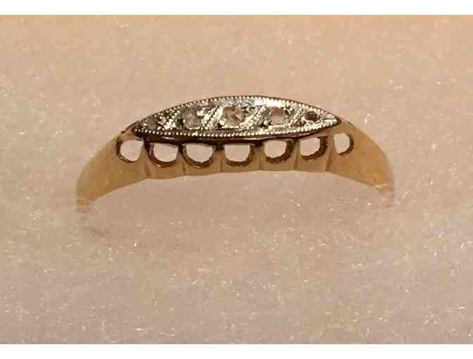 18 Karat Yellow Gold Pave Diamond Ring by Alexis Danielle Jewelry
