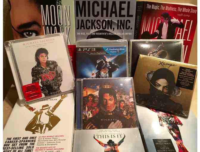 The Official Michael Jackson OPUS (Leather Bound) + Assortment of MJ Books, CDs, & DVD