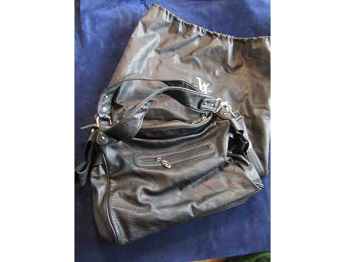 Black Vitalio Vera Purse Madison Tote Crossbody-Convertible Bag