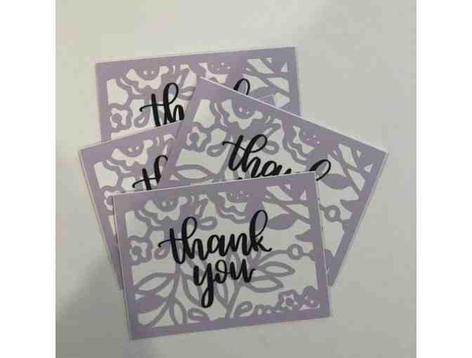 Dinner Menu Board & set of 4 handmade thank you cards