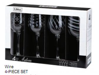 Libbey - Adorn 4-Piece Wine Glass Set