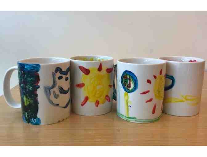 Spruce Class Project - Handpainted set of 8 coffee mugs