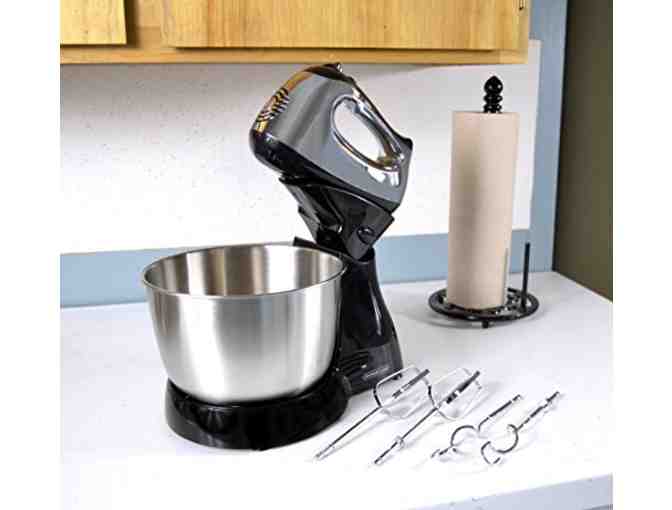 Upgrade your kitchen - 2 in 1 Stand and Hand Mixer, Copper Roaster Pan, Staybowlizer...