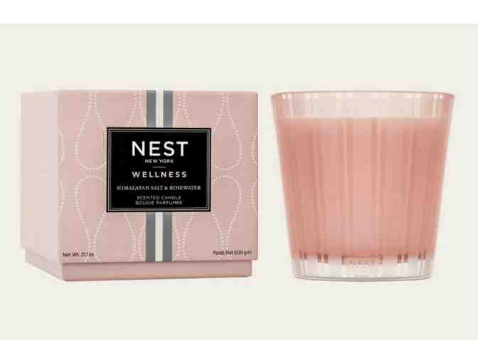 NEST New York Wellness - Himalayan Salt & Rosewater 3-Wick Candle - Photo 1