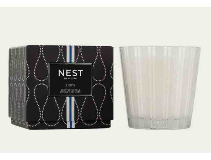 NEST New York Linen 3-Wick Candle - Photo 1