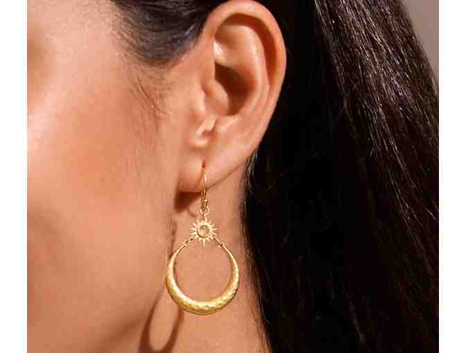 Satya Jewelry--Stellar Sisterhood Moonstone Hoops