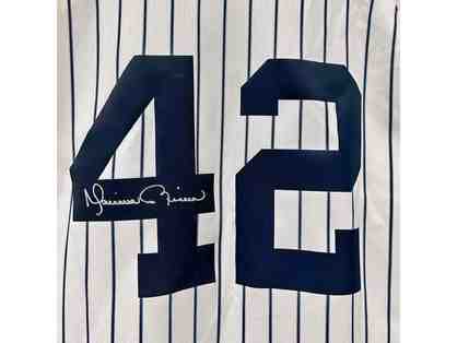 Signed Yankees Jersey by Mariano Rivera & Exclusive Yankees/Lehman Cap