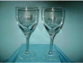 Pair of WINE GLASSES 2003 NATIONAL, HEALDSBURG, CA